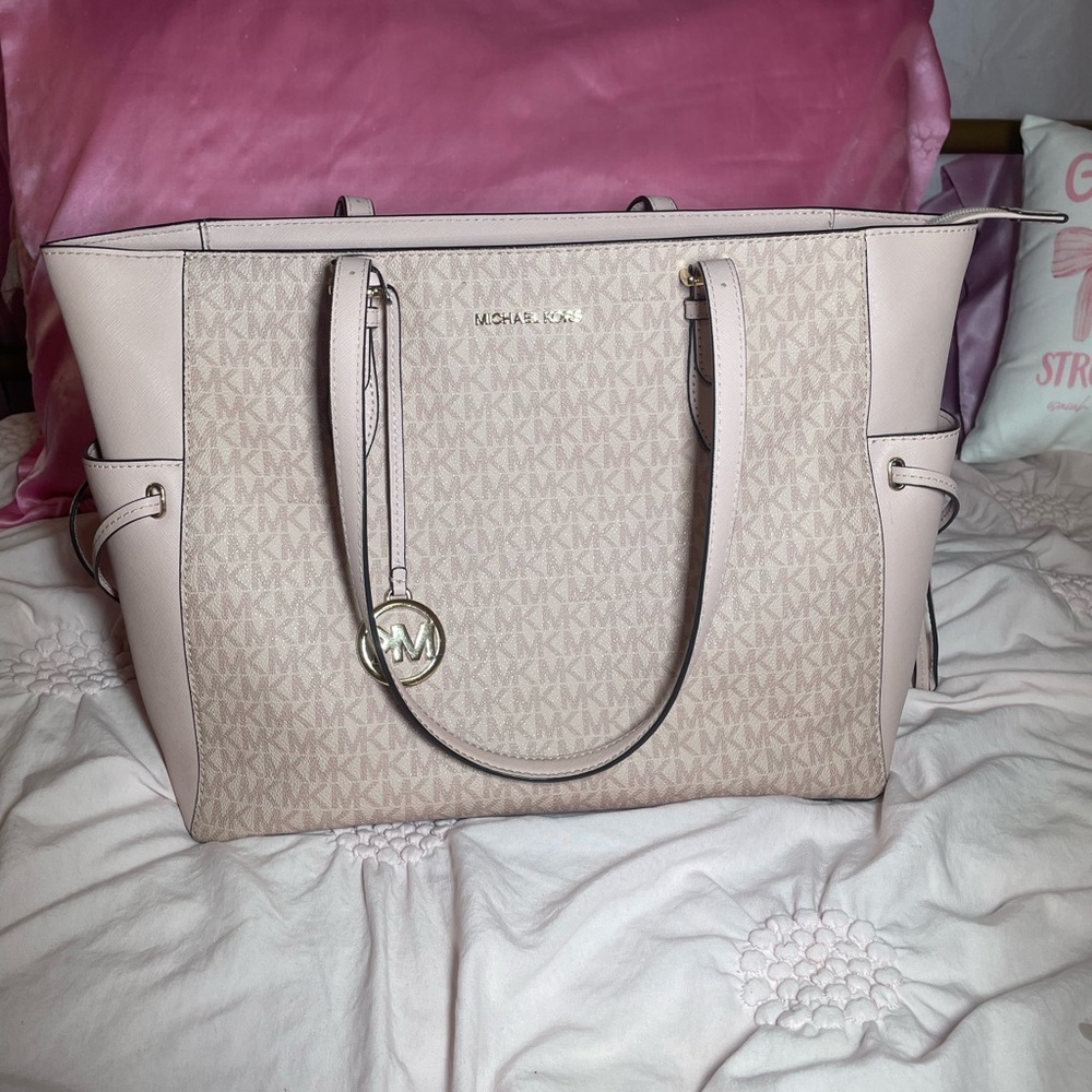 Michael Kors Blush and Beige Large Tote Bag